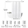 Stall Boho White Woven Fabric Shower Curtain with Tassels 48 x 72 Modern Farmhouse Minimalist Tufted Chevron Striped Shabby Chic Textured, Water Resistant Curtain for Bathroom, Hotel Decor view 4