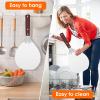 Abizarch Stainless Steel Pizza Peel Metal Round Pizza Paddle Pizza Spatula with Wood Handle Cake Lifter Transfer Tray Pizza Shovel for Baking Homemade Pizza and Bread or Cheese Serving Tray 13.2x6.5in view 2