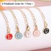 uxcell 5 Pcs G Letter Charm Accessories for Tumblers with Handle, 5 Colors Initial Name ID Personalized Handle Letter Charm, Black, White, Red, Pink, Blue view 3