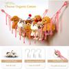 YKBU Stuffed Animals Hammock Corner Hanging Net with Tassel Macrame Stuffed Animal Storage Plush Toy Holder Toy Organizer for Boho Nursery Playroom Bedroom Kids Room (pink, large) view 3