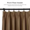 TWOPAGES Luxury Velvet Curtain Pinch Pleated Chocolate Curtain 84 inch Long Thermal Insulated Blackout Drapes for Bedroom Living Room Indoor Window (1 Panel,Chocolate,72Wx84L) view 2
