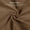 TWOPAGES Luxury Velvet Curtain Pinch Pleated Chocolate Curtain 84 inch Long Thermal Insulated Blackout Drapes for Bedroom Living Room Indoor Window (1 Panel,Chocolate,72Wx84L) view 3