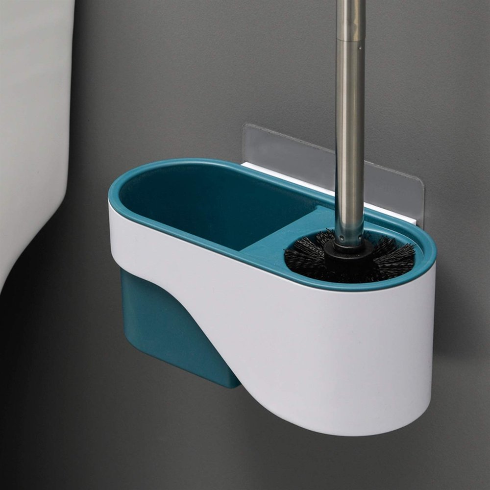 JEXUUD Toilet Brush Holder Toilet Bowl Brush Set Free Punch Wall-Mounted Household Cleaning Kit Multi-Functional Toilet Brush Holder in a Variety of Colors Toilet Brush Holders(E)