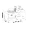 ZYANLING Pull Out Drawers for Cabinets Kitchen Organizer Microwave Shelf Organizer Standing for Kitchen Worktop Organizer Baking Shelves Flexible Extendable Ideal for Worktop view 2