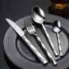 20 -Piece Silverware Set Service for 4Mirror Finish Forged304 Stainless Steel Western Tableware Hotel Restaurant High-Grade Knife, Fork and Spoon Set, Fork and Spoon SetDishwasher Safe view 1