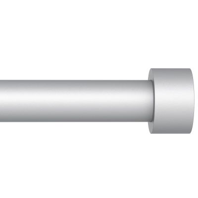 Silver Curtain Rods for Windows 28 to 48 Inch,5/8 Inch Diameter Heavy Duty Metal Stainless Steel Drapery Rods with Brackets,Modern Curtain Rod with Simple End Caps