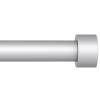 Silver Curtain Rods for Windows 28 to 48 Inch,5/8 Inch Diameter Heavy Duty Metal Stainless Steel Drapery Rods with Brackets,Modern Curtain Rod with Simple End Caps view 1