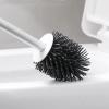 JEXUUD Toilet Brush Holder Toilet Brush Kit Wall-Mounted or Floor-Standing Long-Handled TPR Brush Head with a Small Drawer Can Drain The Toilet Brush (no Punching) Toilet Brush Holders view 4