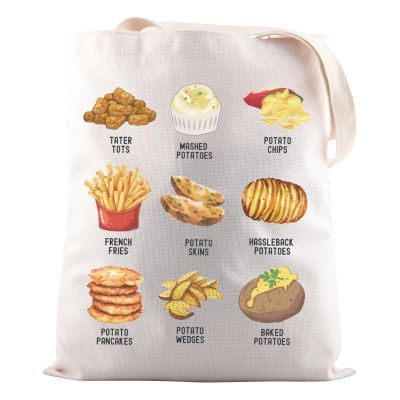 Potato Lovers Gift French Fry Tote Bag Potato Classification Gift For Her (Fry Potato Tote Bag)
