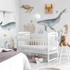 NXUEBDU Ocean Wall Decals Whale Shark Under The Sea Wall Stickers Peel and Stick Underwater Murals Baby Nursery Room Kids Bedroom Decor view 3