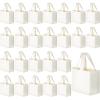 Amylove Mini Tote Bag Sublimation Blank Canvas Tote Bags Reusable Grocery Luggage DIY Sack Goody for Party Event(12 x 13 x 6 Inch,Natural Color,24 Pcs) view 1