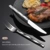 40 -Piece Silverware Set Service for 8Mirror Finish Forged304 Stainless Steel Western Tableware Hotel Restaurant High-Grade Knife, Fork and Spoon Set, Fork and Spoon SetDishwasher Safe view 2