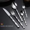 40 -Piece Silverware Set Service for 8Mirror Finish Forged304 Stainless Steel Western Tableware Hotel Restaurant High-Grade Knife, Fork and Spoon Set, Fork and Spoon SetDishwasher Safe view 3