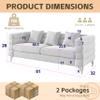 81 Oversized Sofa, 3-Seater Sofa with 3 Pillows, Comfy Upholstered Deep Seating Sofa, Cloud Couch for Living Room/Bedroom/Office (Green, 3 Seat) view 2