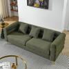 81 Oversized Sofa, 3-Seater Sofa with 3 Pillows, Comfy Upholstered Deep Seating Sofa, Cloud Couch for Living Room/Bedroom/Office (Green, 3 Seat) view 4