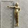 HomeLoft Basics Brass Sexy Standing Up Placards Beautiful Female Statue,Metal Woman Sculpture Miniatures Body Art Crafts Desktop Ornaments Home Car Decoration Collectible Figurines, sytd1112240620003 view 3
