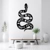 fouholk Metal Moon Phase Snake Wall Art, Snake Metal Wall Decor, Moon Phase Wall Decor, Snake Metal Wall Hanging, Farmhouse Wall Decor, Home Decor, Wildlife Lover Gift (Silver, 13"x24"|34x60cm) view 2