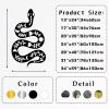 fouholk Metal Moon Phase Snake Wall Art, Snake Metal Wall Decor, Moon Phase Wall Decor, Snake Metal Wall Hanging, Farmhouse Wall Decor, Home Decor, Wildlife Lover Gift (Silver, 13"x24"|34x60cm) view 4