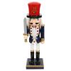 LUOZZY Nutcracker Figurine Christmas Wooden Nutcracker Statue Xmas Nutcracker Puppet Decor with Sword Christmas Home Decoration view 1