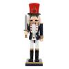 LUOZZY Nutcracker Figurine Christmas Wooden Nutcracker Statue Xmas Nutcracker Puppet Decor with Sword Christmas Home Decoration view 4