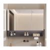 ZXCVBNAS Bathroom Medicine CabinetMedicine Cabinet Organizer 3-TierWall Mounted Bathroom Mirror with Storagefor Bathroom Mirror Cabinet, Wall Cabinet, VanityGreyWhite(Gray,W70cm/28in) view 1