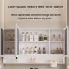 ZXCVBNAS Bathroom Medicine CabinetMedicine Cabinet Organizer 3-TierWall Mounted Bathroom Mirror with Storagefor Bathroom Mirror Cabinet, Wall Cabinet, VanityGreyWhite(Gray,W70cm/28in) view 3