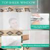 Ldtrchee No Hook Brown Southwestern Shower Curtain with Snap in Liner Set, Farmhouse Bear Geometric Boho Waterproof Fabric Bathroom Curtains with See Through Top Window, Hotel Style Long 72 x 84 Inch view 4
