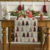 Artoid Mode Wood Xmas Tree Christmas Table Runner, Seasonal Winter Holiday Kitchen Dining Table Decoration for Home Party Decor 13x90 Inch view 2