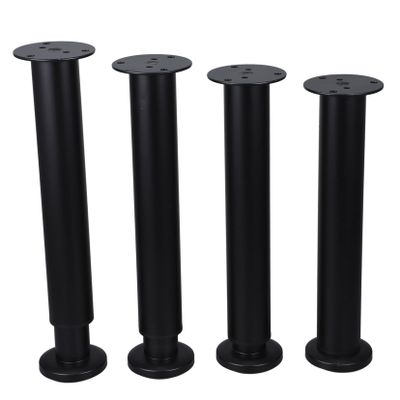 Outanaya 4pcs Adjustable Bed Frame Support Legs Practical Furniture Legs for Enhanced Stability and Height Under Mattress Support for King Queen Beds Black