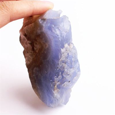 NSIXSURIM Quartz 1PC Blue Chalcedony Raw Stone Azurlite Rough Banded Agate Stone Rock Gemstone Specimens Aquarium Home Decoration Crystals Crystals and Stones(71-100g)