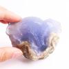 NSIXSURIM Quartz 1PC Blue Chalcedony Raw Stone Azurlite Rough Banded Agate Stone Rock Gemstone Specimens Aquarium Home Decoration Crystals Crystals and Stones(71-100g) view 2