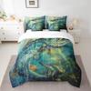 Erosebridal Boys Fish Bedding Full Size 7pcs Big Pike Fish Comforter Set,Wild Animal Wildlife Bedding Comforter Sets Farmhouse Fishing Bed in a Bag River House Bed Sheets Set,Cozy for All Season view 2