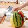 2024 New Watermelon Slicer, Stainless Steel Manual Fruit Slicer, Multifunction Watermelon Cutter Slicer Tool, Summer Fruit Quickly Cutting Gadget for Kitchen, Family Parties, Camping(2PCS) view 2