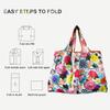 Mislezy Reusable Grocery Shopping Bags Foldable 2 Pack Ripstop, Reusable Bags Extra Large 40LBS Heavy Duty for Groceries (Style Two) view 3