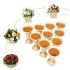10 Pcs Gold Flowers Vases for Centrepieces,Metal Vases Home Flower Stand Flower Holders Center Pieces,Wedding Table Centerpiece Decoration for Birthday Ceremony (Trumpet Gold -3.9 * 9.8in) view 4