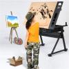 FAFACAI Drawing Table Drafting Desk, Height Adjustable Drafting Desk Tiltable Tabletop Drawing Table, with 2 Storage Drawers Art Writing Reading Workstation,Brown (Brown) (Brown) view 2