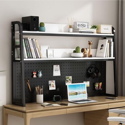Adjustable Desk Bookshelf - Multi-Function Storage Display Shelf Organizer Rack, Countertop Hutch Bookshelf, 2-Tier Ladder Bookcase For Computer Desktop, For Home Dorm Office Supplies(C,75*24*100CM)