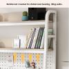 Adjustable Desk Bookshelf - Multi-Function Storage Display Shelf Organizer Rack, Countertop Hutch Bookshelf, 2-Tier Ladder Bookcase For Computer Desktop, For Home Dorm Office Supplies(C,75*24*100CM) view 4