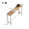 RUNNUP Modern Bar Table Manufactured Wood Counter Height Rectangular Sofa Console Table Kitchen Island Table Bar Height Cocktail Table, Natural/Black Without Chairs 47.2" L x 11.8" W x 39.4" H view 2