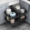 Blind Corner Cabinet Organizer Stainless Steel Corner Basket Soft Close Blind Organizer Left Handed Open Blind Kitchen Cabinet for Corner Optimizer, Kitchen Closet with Simple Assembly view 1