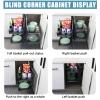 Blind Corner Cabinet Organizer Stainless Steel Corner Basket Soft Close Blind Organizer Left Handed Open Blind Kitchen Cabinet for Corner Optimizer, Kitchen Closet with Simple Assembly view 3