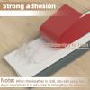 KNEELISA 39X 1 Pack Rubber Door Sweep Bottom Exterior & Interior,Silicone Adhesive Under Door Draft Stopper with Brush,Gap Filler Noise Blocker,Soundproofing Seal Strip,White view 3
