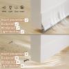 KNEELISA 39X 1 Pack Rubber Door Sweep Bottom Exterior & Interior,Silicone Adhesive Under Door Draft Stopper with Brush,Gap Filler Noise Blocker,Soundproofing Seal Strip,White view 4