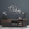 OZF Metal Lotus Flower Wall Decor Art, Lotus Flower Metal Sign, Meditation Wall Decor, Spiritual Gifts for Living Room Bedroom Yoga Room Office view 3
