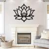 OZF Metal Lotus Flower Wall Decor Art, Lotus Flower Metal Sign, Meditation Wall Decor, Spiritual Gifts for Living Room Bedroom Yoga Room Office view 4