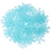 uxcell 100pcs Glow in The Dark Snowflake Fluorescent Plastic Wall Stickers Adhesive Murals Decals for Home Art Ceiling Bedroom Wall Decorations, Blue view 1