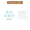 uxcell 100pcs Glow in The Dark Snowflake Fluorescent Plastic Wall Stickers Adhesive Murals Decals for Home Art Ceiling Bedroom Wall Decorations, Blue view 2