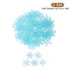 uxcell 100pcs Glow in The Dark Snowflake Fluorescent Plastic Wall Stickers Adhesive Murals Decals for Home Art Ceiling Bedroom Wall Decorations, Blue view 3