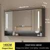 ZXCASDF Bathroom Mirror Cabinetled Mirror for BathroomBathroom Wall Cabinet Medicine CabinetBathroom Mirrorwith Dimmer and Anti-FogBathroom Mirror with Storage(B,W140*H70cm/W55.1*H27.6in) view 2