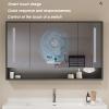 ZXCASDF Bathroom Mirror Cabinetled Mirror for BathroomBathroom Wall Cabinet Medicine CabinetBathroom Mirrorwith Dimmer and Anti-FogBathroom Mirror with Storage(B,W140*H70cm/W55.1*H27.6in) view 3